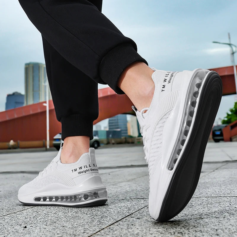 Men's Air Cushion Race Running Shoes Four Seasons Breathable Lightweight casual Sports Shoes Student Outdoor Speed Running Shoes