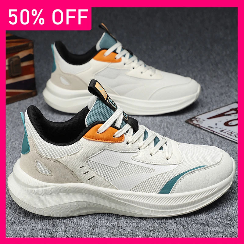 Men Sports Shoes Trendy Mesh Lightweight Rebound Soft Sole City Jogging Tennis Shoes New Durable Non Slip Sports Shoes for Men