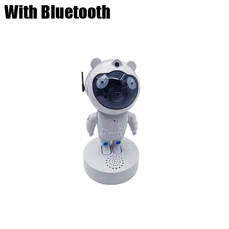 LED Astronaut Starry Projector Light Music Playback USB Plug-in Bluetooth Speaker Projector Lamp for Bedroom Holiday Decorations