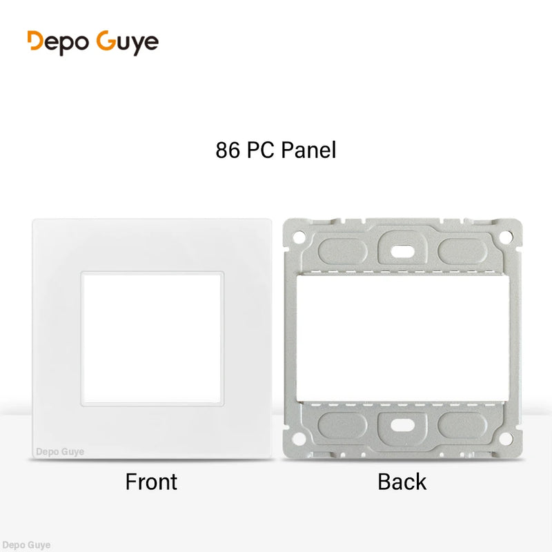 EU Wall Socket Plastic Panel White USB Type C 10W/20W Charge Port TV Rj45 Satellite HDML Interface Function DIY Combination