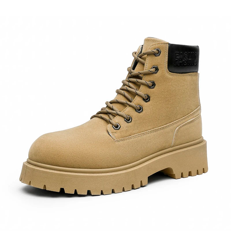Men's high-top British retro casual boots four season thick sole non-slip comfort outdoor walking boots fashion Joker tide boots