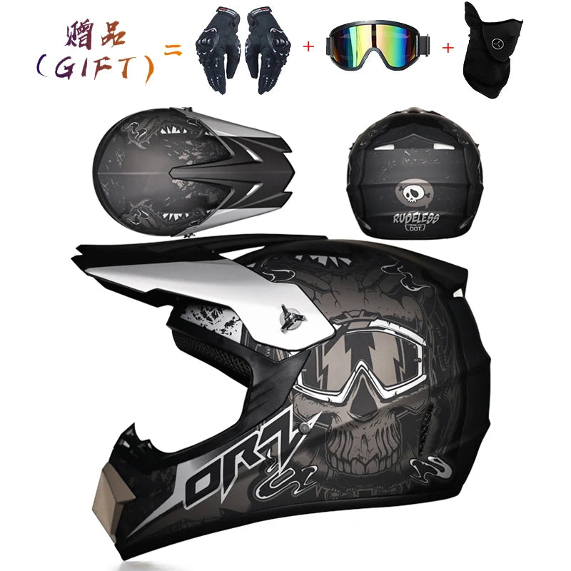 Send 3 pieces gift motorcycle helmet children off-road helmet bike downhill AM DH cross helmet capacete motocross casco