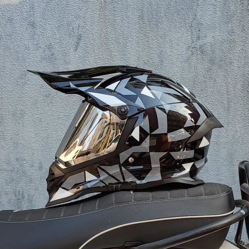 WLT full face motorcycle helmet ABS off-road helmet professional full-over rally racing helmet men DH downhill Capacete DOT