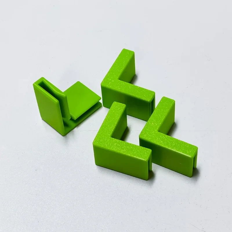 1set/4pcs 3D Printed Carton Corner Right Angle Clips, Corrugated Box Edge Reinforcement Fixing Clamps for Box Reuse Making.