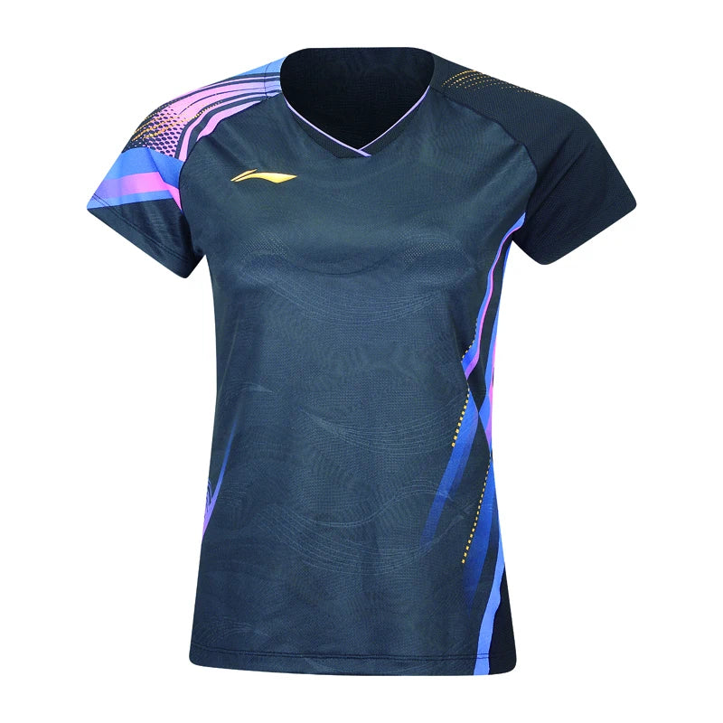 អាវយឺតវាយសី Li-Ning សម្រាប់នារី AT DRY ULTRA មានខ្យល់ចេញចូលបានល្អ អាវយឺតហ្វឹកហាត់កីឡា LiNing សម្រាប់ការប្រកួតអាជីព AAYV146