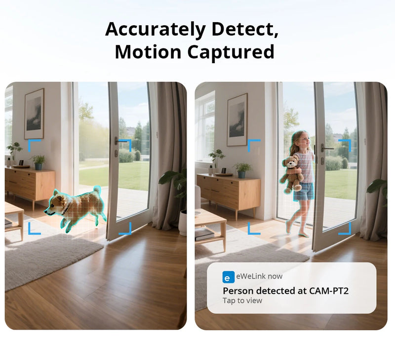 SONOFF CAM Pan-Tilt 2 Smart Indoor Home Security Camera Night Vision 360° Panoramic Human Detection & Motion Detection via Alexa