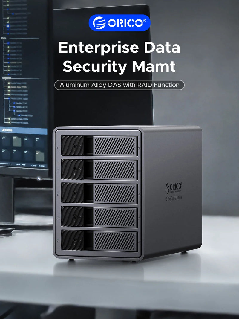 ORICO 3.5"RAID USB3.0 5Gbps HDD Docking Station  150W Power With Cooling Fan for Professional 5Bay DAS Solution (ProRAID)Series