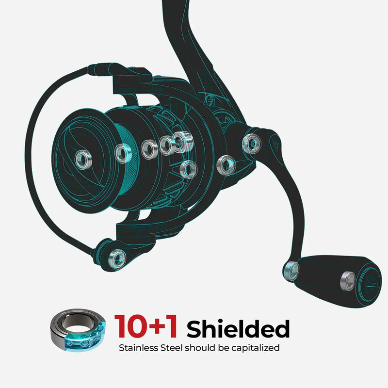 Piscifun Carbon X Spinning Reel Max 15kg Ultralight 145g 5.2:1/6.2:1 Gear Ratio 11BB 1000 2000 3000 4000 Freshwater Fishing Reel