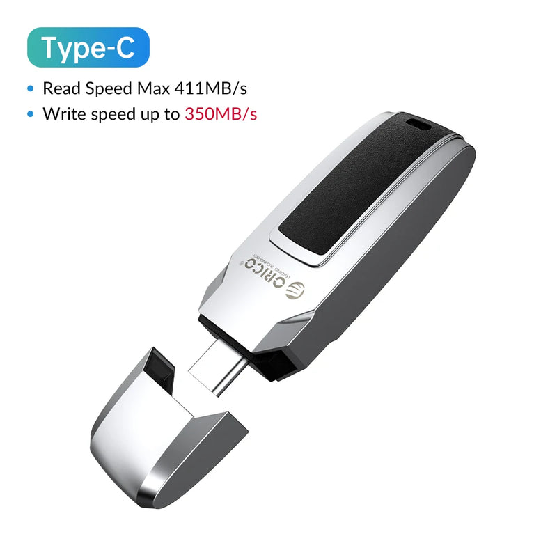 ORICO USB 3.0 100MB/S USB Flash Drive UFSD Metal Leather Pen Drive Type C 256GB 128GB 64GB 32GB Car Shape USB Stick Pendrive