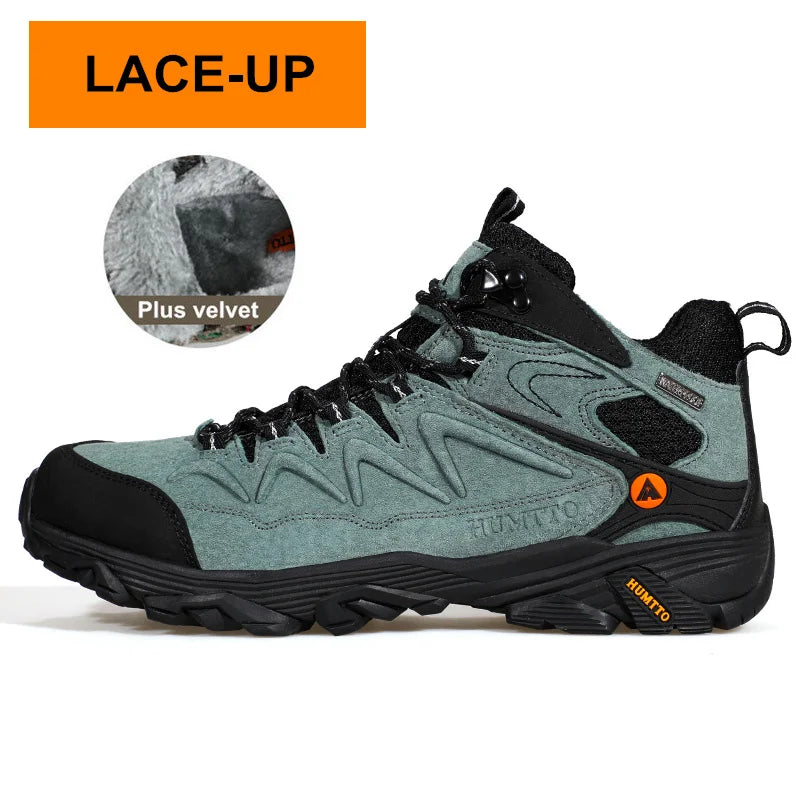 HUMTTO Waterproof Hiking Boots Mens Leather Outdoor Shoes for Men Sports Climbing Luxury Designer Trekking Hunting Male Sneakers