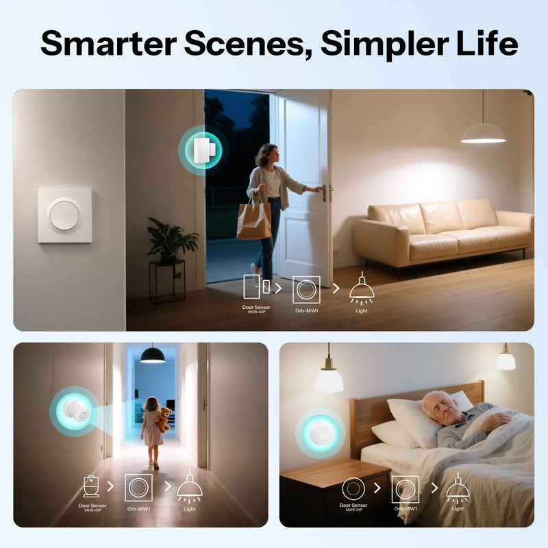 SONOFF Orb-MW1 Matter Over WiFi Smart Wall Switch MINIR4M-E Fusion Series Voice Control Google Home Alexa Works With Apple Home
