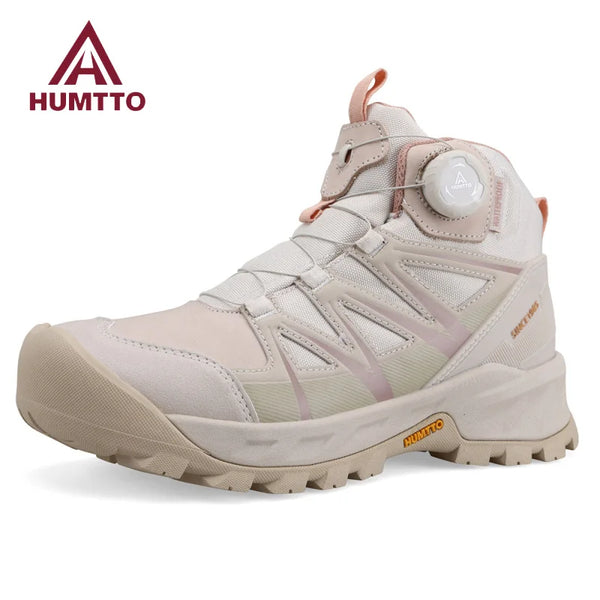 HUMTTO Trekking Boots for Woman Winter Womens Hiking Shoes Breathable Designer Climbing Shoes Anti-slip Leather Outdoor Sneakers