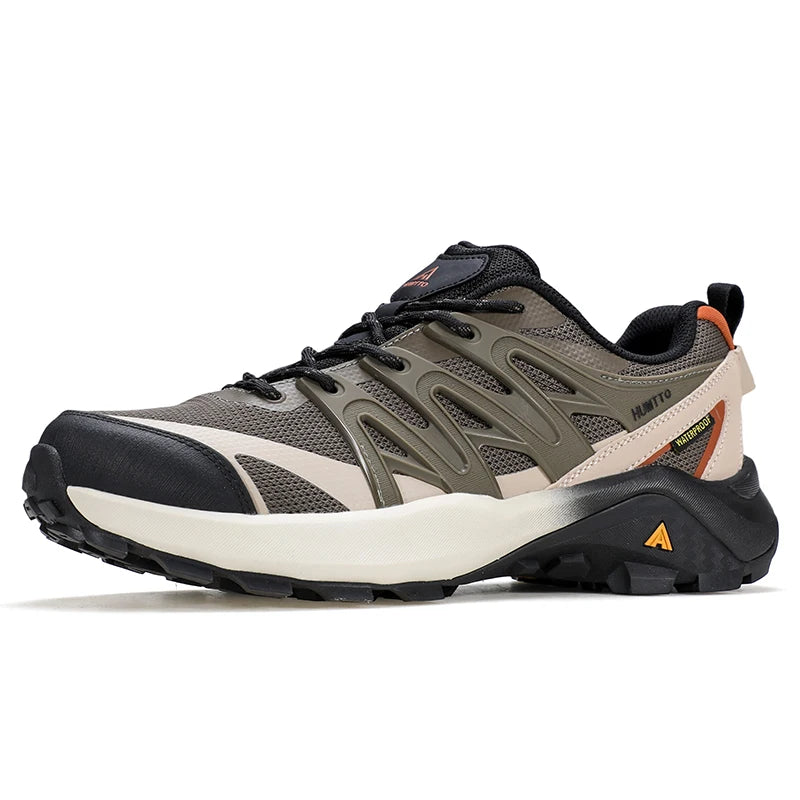 HUMTTO Shoes for Men Anti-slip Sneakers Breathable Hiking Shoe Lightweight Black Outdoor Walking Trainers Casual Trekking Boots