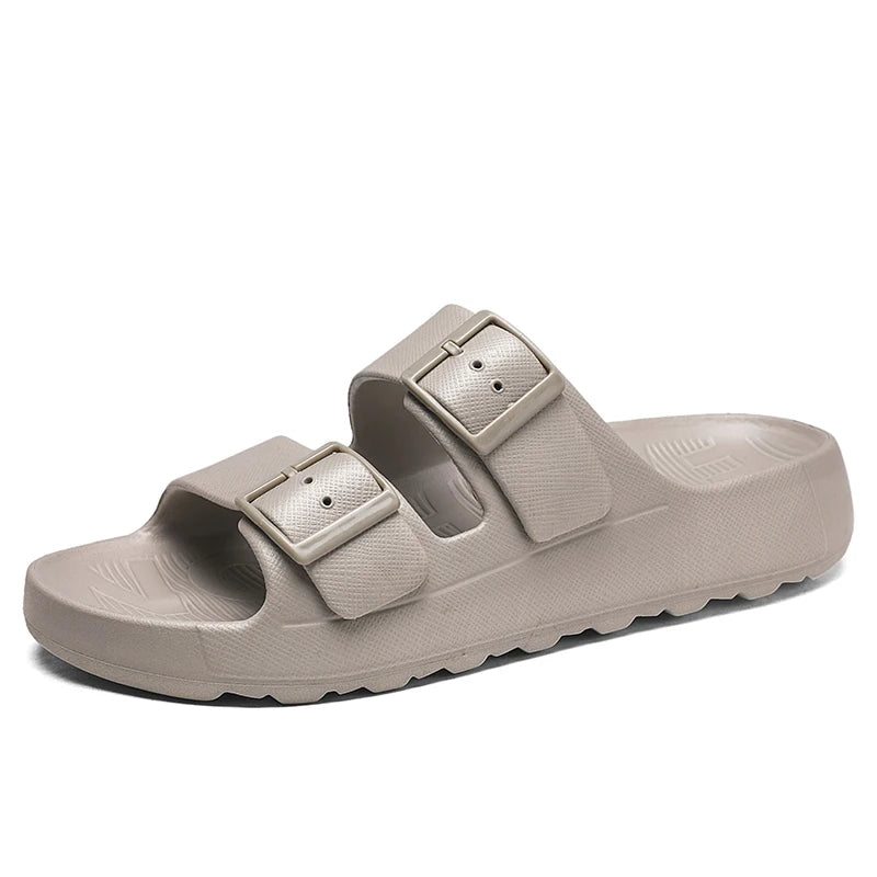 Summer Adjustable Slides Slippers For Men Thick Sole Bottom Platform Slippers EVA Soft Slippers Lightweight