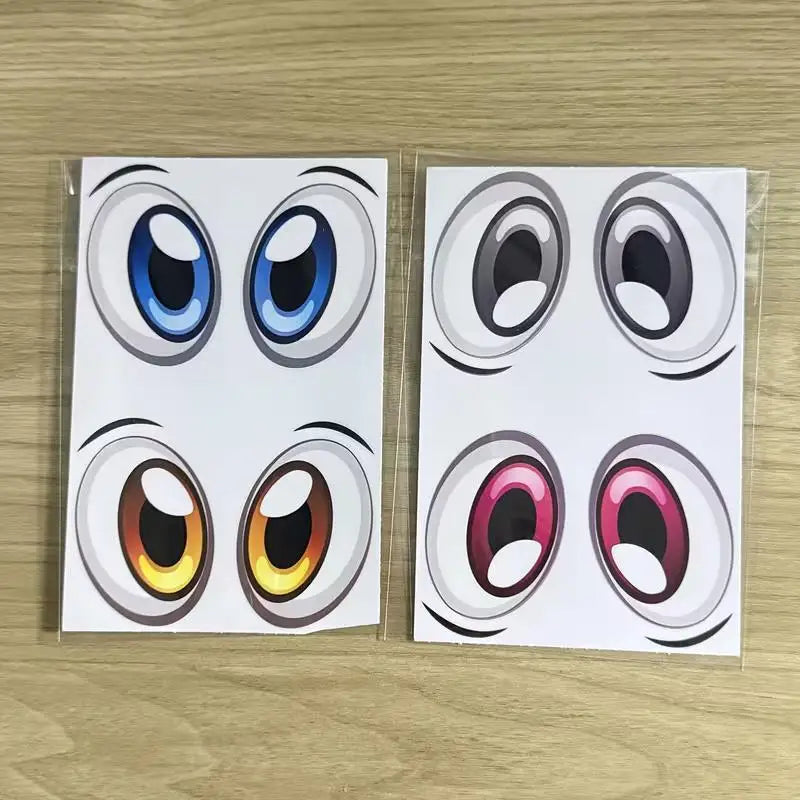 2pcs Robot Eye Stickers – Self-Adhesive PVC Decals, Removable for DIY, Robotics & Home Decor Crafts