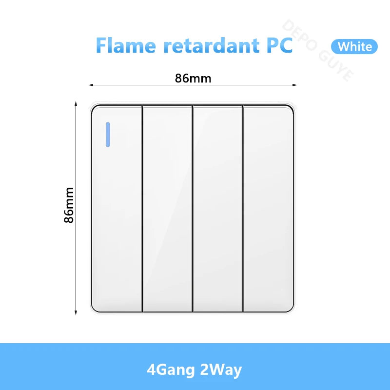 White UK Standard 13A USB Wall Socket Panel,Universal 18W Type-c Quick Charge Socket Plug,Wall Light Switch Electrical outlet