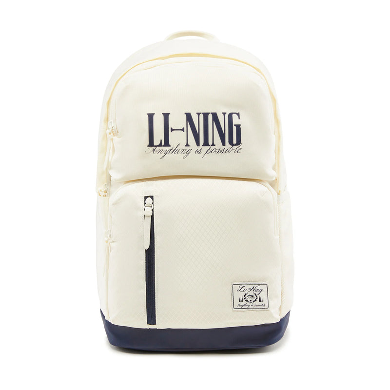 កាបូបស្ពាយ Li-Ning Unisex រចនាបថកីឡា LN ការពារទឹក 100% Polyester 320*200*480mm 30.7L កាបូបស្ពាយ LiNing ទាន់សម័យ ABSW129