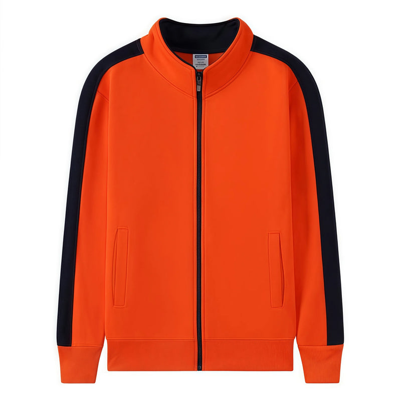 Autumn and Winter Casual Fleece Zipper Cardigan Stand-Up Collar Sweatshirt Custom-Made Work Clothes with Printed Logo
