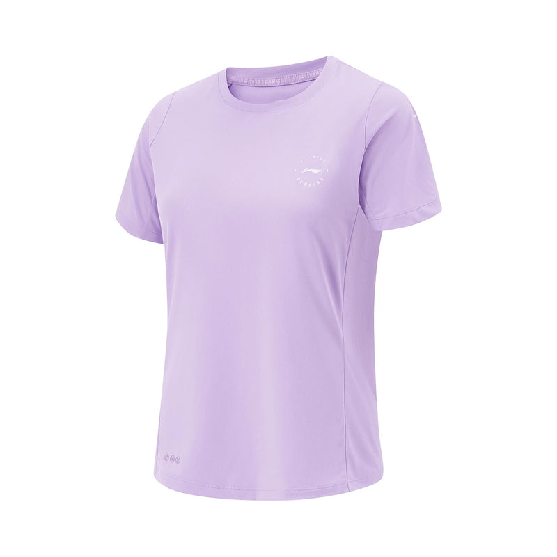 អាវយឺតកីឡារត់សម្រាប់នារី Li-Ning ធ្វើពីប៉ូលីអេស្ទ័រ AT AIR មានខ្យល់ចេញចូលបានល្អ ស្ងួតលឿន អាវយឺតលីនីង ឆ្លុះពន្លឺ ATSV088