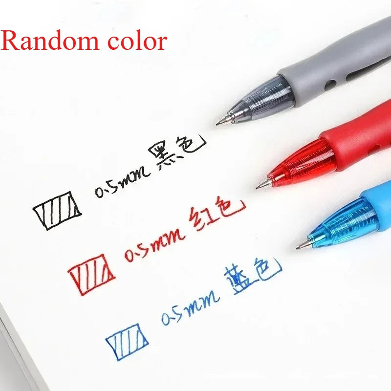 5/10pcs Retractable Gel Pen Set Black/Red/Blue Ink Ballpoint Pen Writing Refill Office Supplies School Supplies Stationery Pen