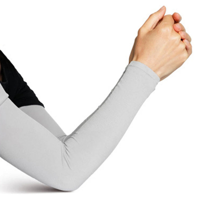 WRELS Cycling Arm Summer Ice Cloth Cycling Sleeves Sun Protection Unisex Breathable Running Volleyball Sleeves Outdoor Sports
