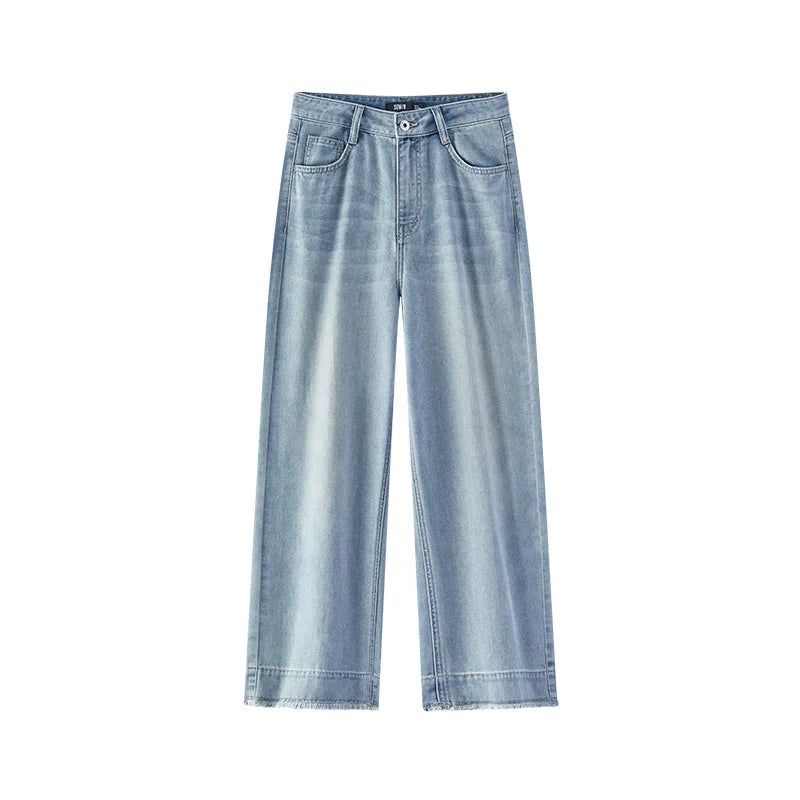 Semir Women Jeans Cooling 2026 Wide Leg Raw Hem Ankle Length Urban Casual Everyday Style Soft Comfortable Daily Wear Trendy