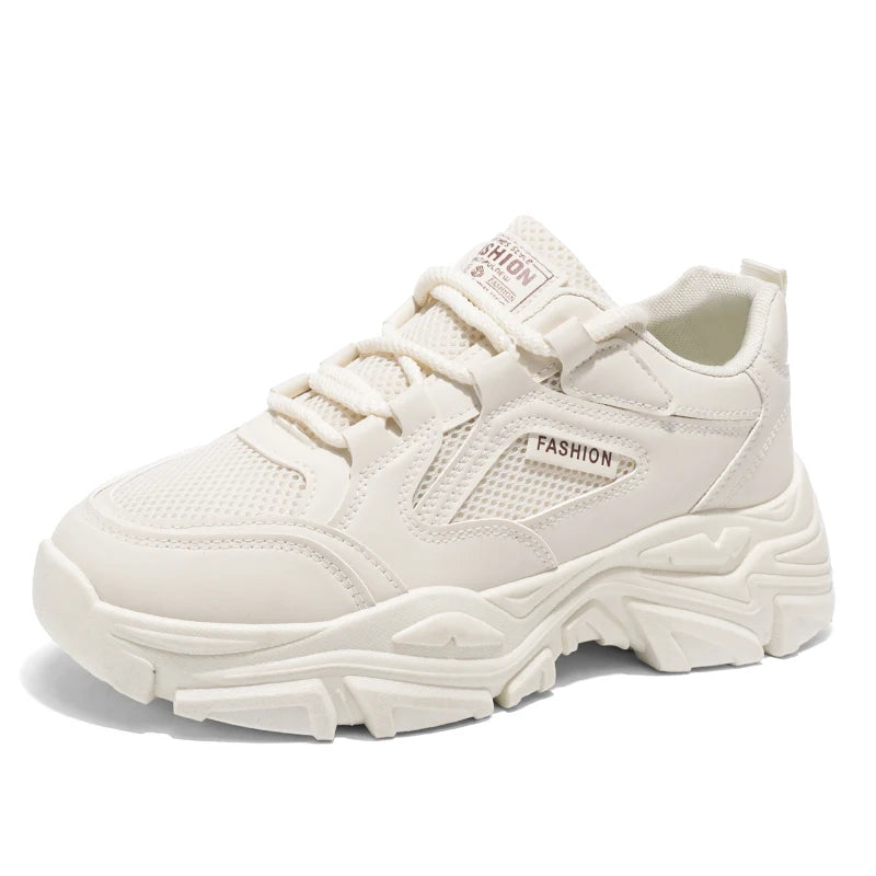 Men's Chunky Sneakers Summer Thick-Sole Breathable Casual Outdoor Running Shoes Fashion Student Soft-Sole Anti-Slip Sports Shoes