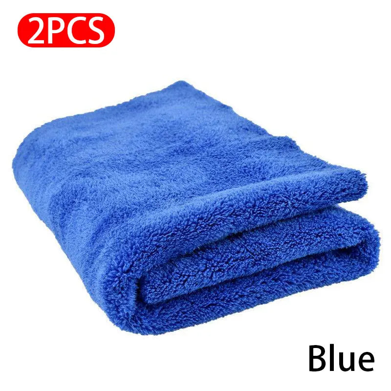SEAMETAL 1/2/6pcs Microfiber Car Cleaning Towel 40x40cm Auto Cleaning Cloth Car Wash Care Rag Edgeless Towels for Car Accessorie