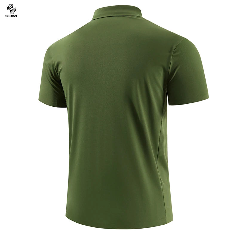 SBWL Outdoor Sports Running Exercise Golf High Quality Seamless POLO Short Sleeve T-Shirt Office Leisure Short Sleeve Base Shirt