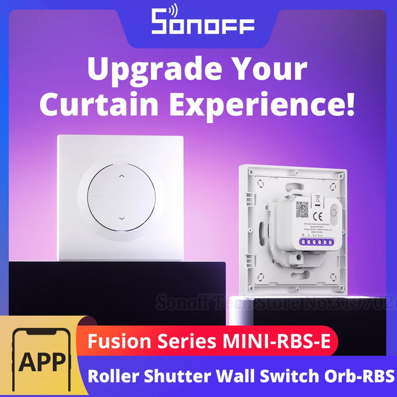SONOFF Orb-RBS Fusion Series Matter Over WiFi Smart Roller Shutter Wall Switch MINI-RBS-E Works With Google Home Alexa AppleHome