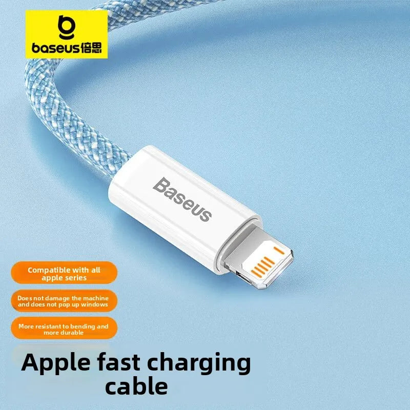 ខ្សែសាកទិន្នន័យ BASEUS Apple Data Cable 20W PD High Power Fast Charging Cable សម្រាប់ iPhone 14-8 Series