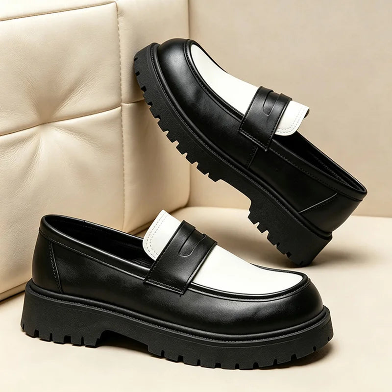 Men's slip on Lazy casual shoes four seasons breathable light soft-sole non-slip comfort fashion Thick sole outdoor walking shoe