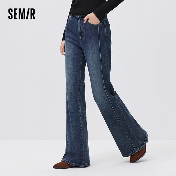 ខោខូវប៊យ Semir សម្រាប់នារី សាច់ក្រណាត់ត្រជាក់ ប្រឆាំងបាក់តេរី រលុង សម ជើងវែង ធ្វើពីកប្បាសឆៅ លាយជាមួយ hemp ថ្មី ឆ្នាំ២០២៦ សម្រាប់ពាក់ប្រចាំថ្ងៃក្នុងរដូវរងា