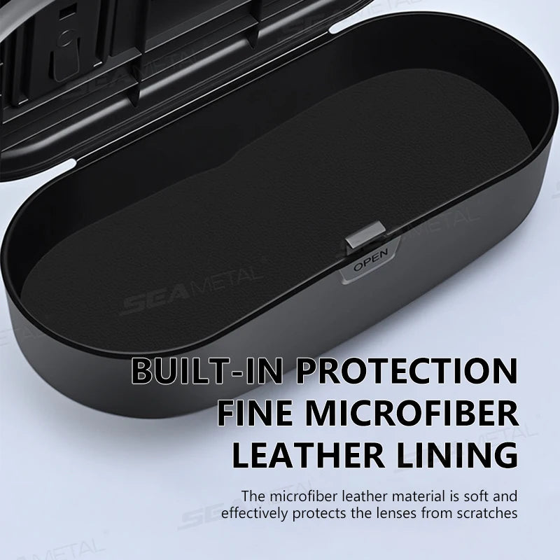 SEAMETAL Car Visor Glasses Case Premium ABS Auto Sunglasses Organizer Storage Case Anti-Scratch Protection for Car Accessories