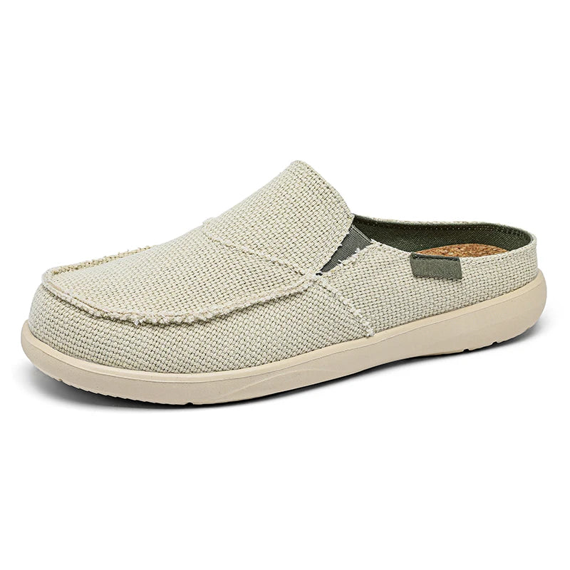 Mens Walking Shoes Ultra Light Mesh Breathable Half Slippers Summer Daily Commuting Versatile Casual Shoes 2025 New Hot Selling