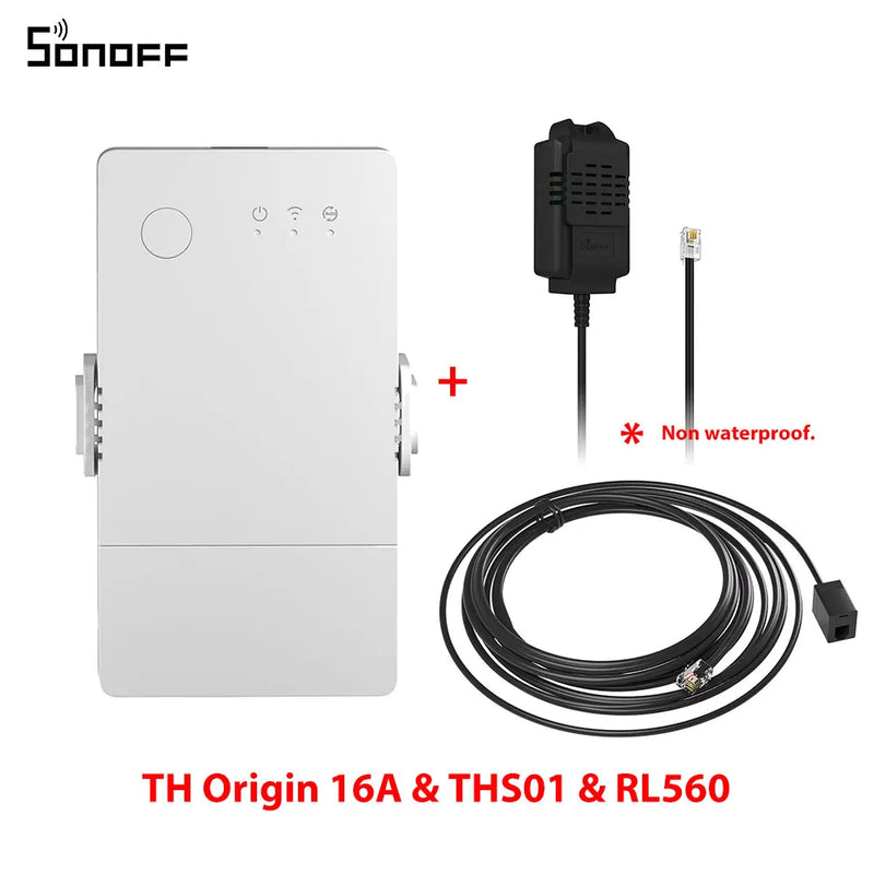 SONOFF TH Origin 16A/20A Smart Temperature Humidity Switch Monitoring Wi-Fi ESP32 Chip Smart Home Assistant via eWelink