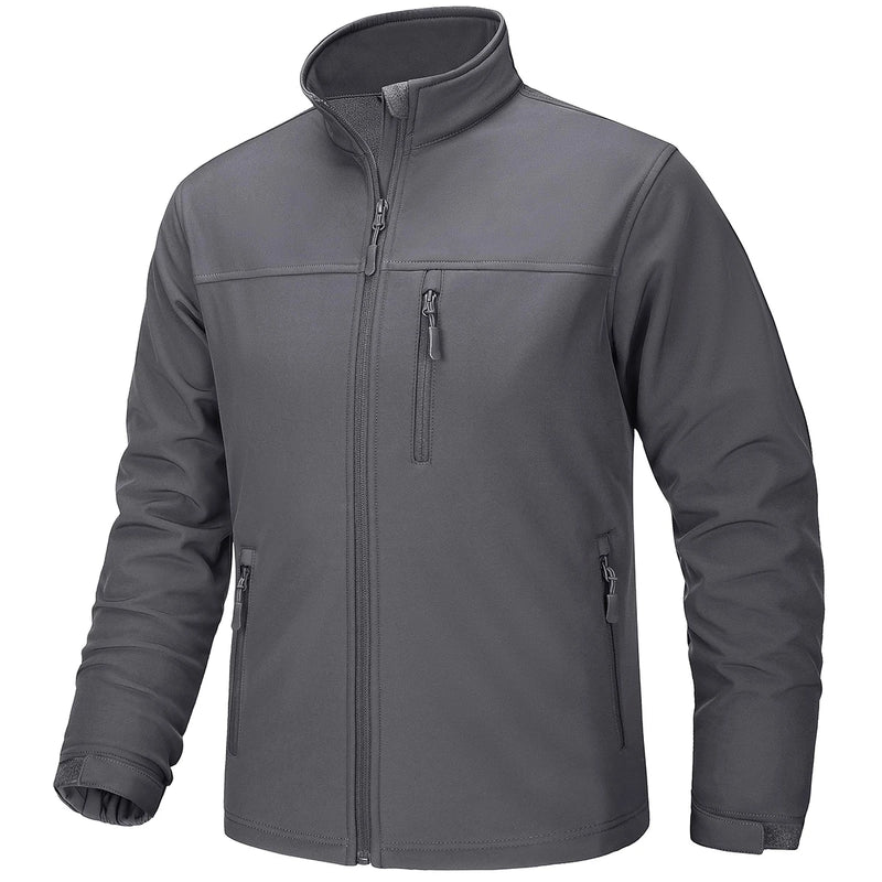 TACVASEN Men's Waterproof Outdoor Hiking Jacket Full Zip Windproof Fleece Lining Warm Fall Winter Work Casual Jackets