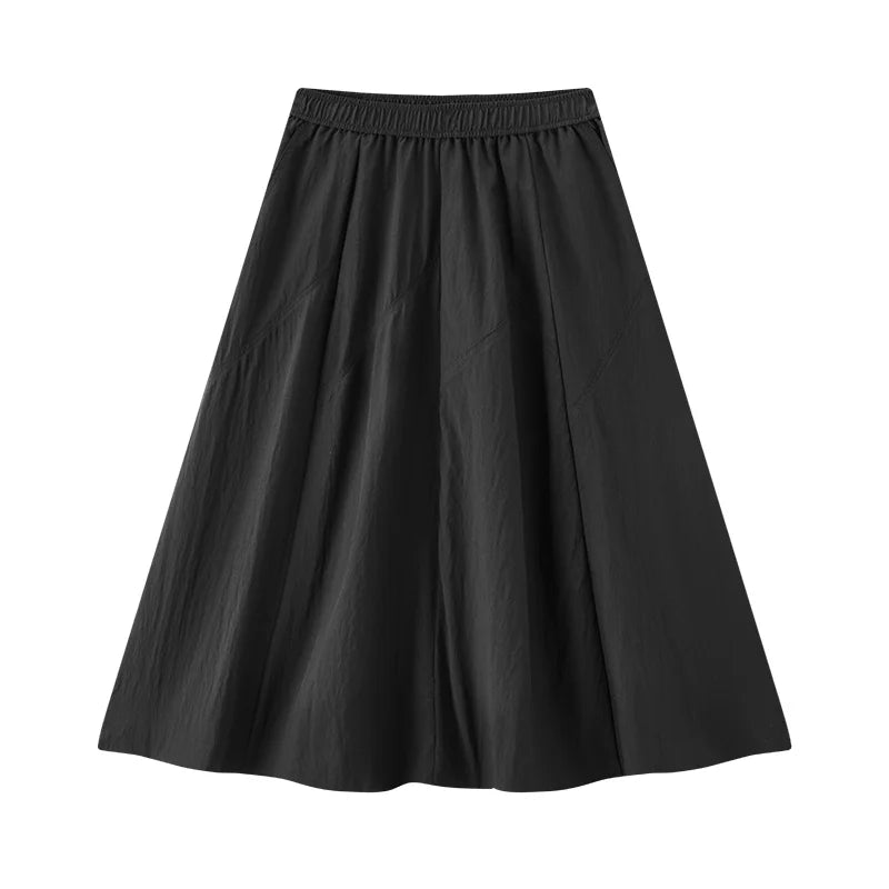 Semir Womens Skirt 2026 Elastic Waist Draped Split A Line Tops Loose Casual Style Soft Elegant Comfortable Daily Wear