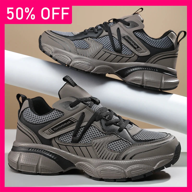 Unisex Sports Shoes Trendy Mesh Breathable Summer Running Shoes New Thick Soled Non Slip Comfortable Versatile Tennis Shoes