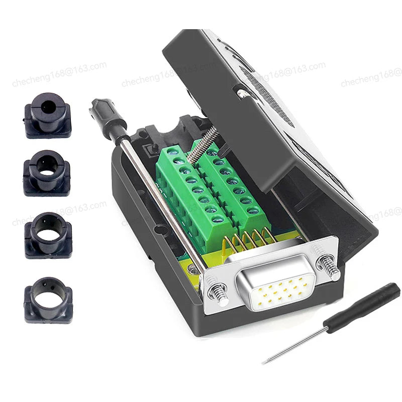 DB15 Solder-free VGA Connector Male Female HDB15-pin Plug Industrial Grade VGA 15 Pin 3+9 Computer Monitor Projector Connector