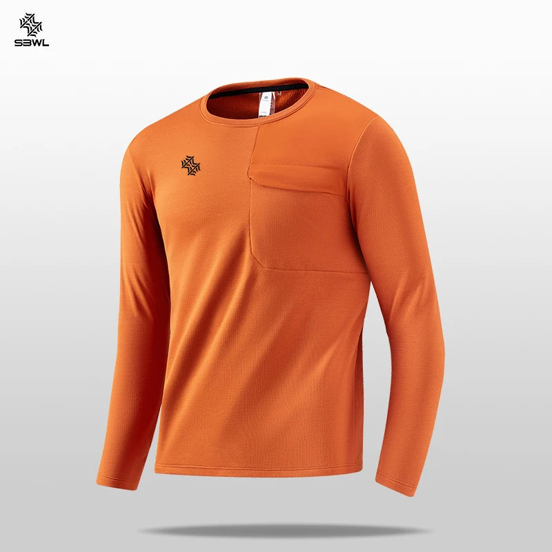 SBWL 2025 Warm Long-Sleeved Fitness Jacket High-Quality Outdoor Sports Top with Stand-Up Collar for Autumn/Winter Running