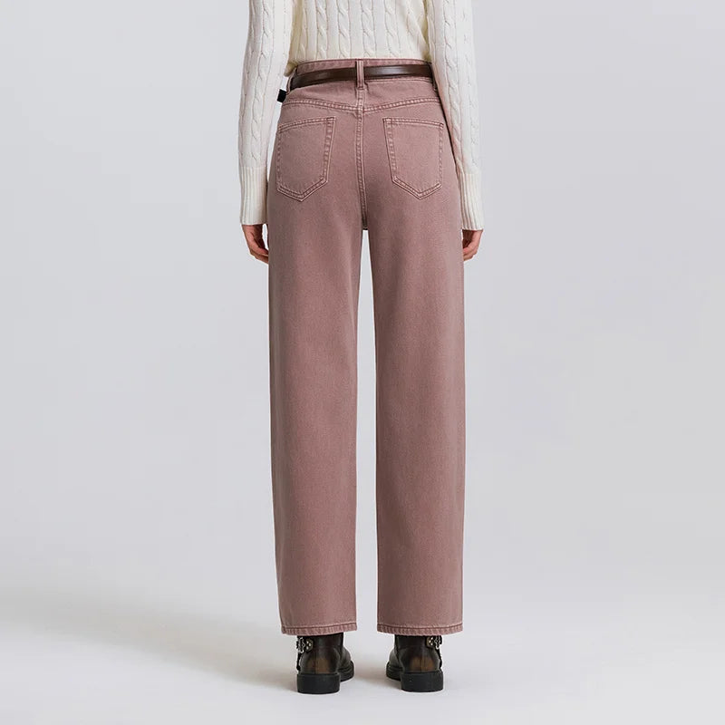 Semir Soft Jeans Women Spring Wide Leg Hip Covering Basic Ins Trendy Petite Casual Versatile Fashion Long Trousers
