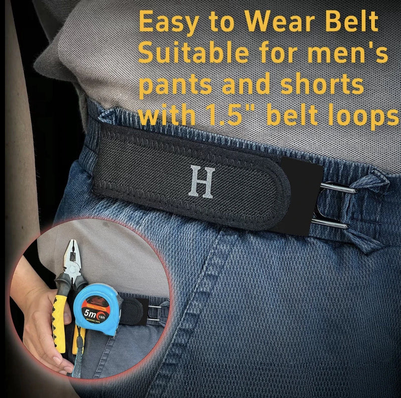 No‑Buckle Elastic Belt For Men Women, Adjustable Nylon Stretch Waist Belt, Invisible Buckle‑free Lazy Belt For Jeans Pants Daily