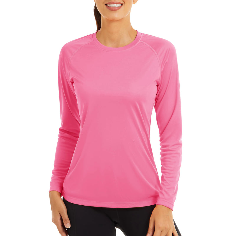 TACVASEN UPF 50+ Sun/Skin Protection Quick Dry T-Shirts Womens Long Sleeve Outdoor Performance Tee Shirts Summer Casual Tops