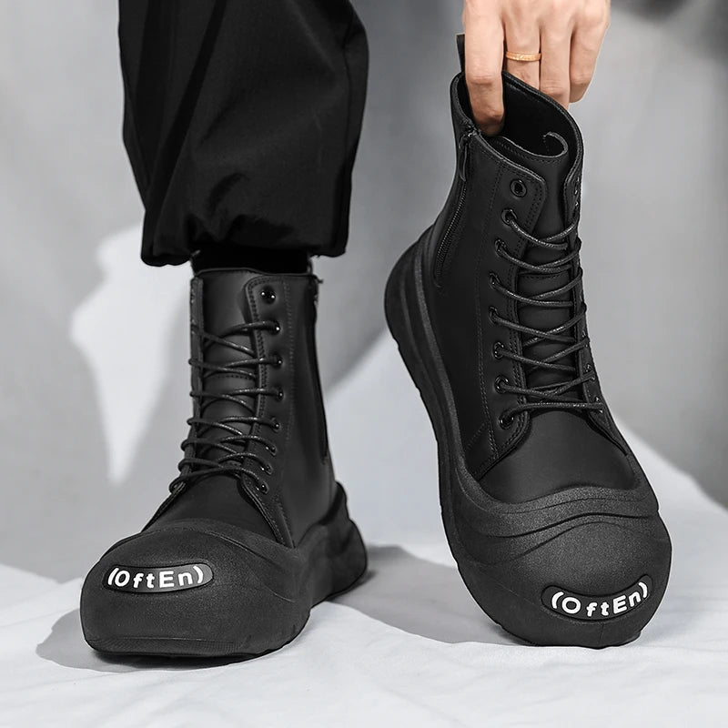Men's Boots Autumn and Winter Soft-Sole Non-Slip Casual Boots Fashion Joker Outdoor Boots Youth Comfort Plus Size Tooling Boots