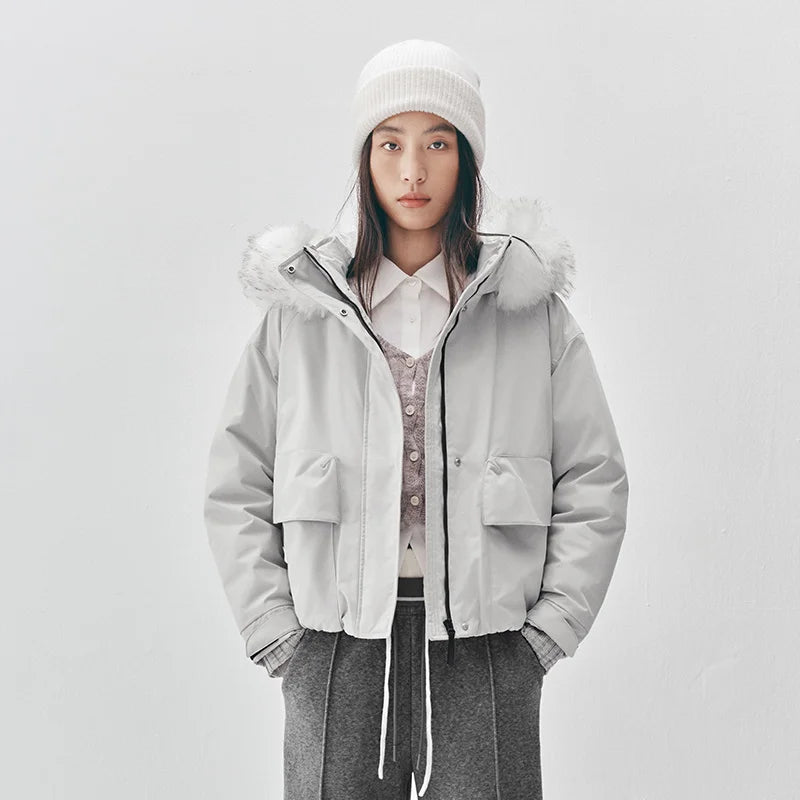 Semir Women Down Jacket 90 Percent Down Fill Windproof Waterproof Oil Resistant Stain Resistant Loose Fit 2026 New