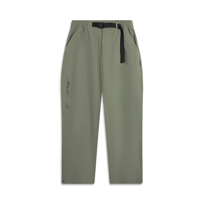 ខោបុរស Li-Ning សម្រាប់ពាក់ក្រៅផ្ទះ ការពារទឹក ចង្កេះអាចលៃតម្រូវបាន ប៉ាក់ឡូហ្គោ ខោសម្រាកលំហែកាយ LiNing AYKV591