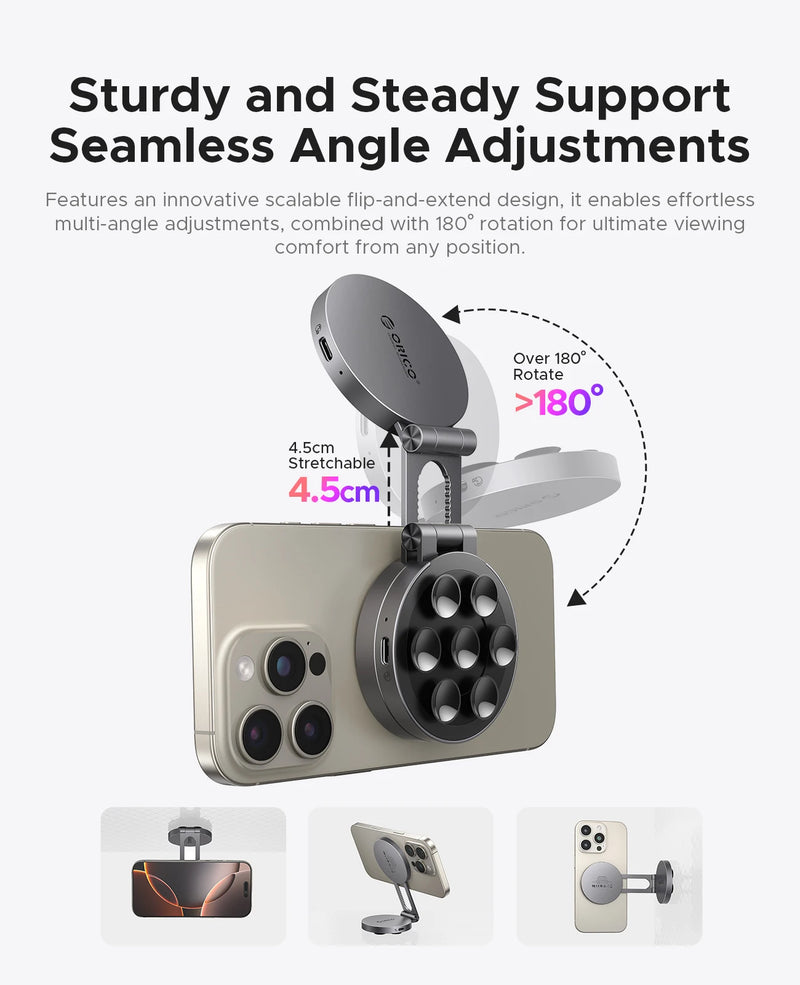 ORICO External SSD 1TB Mini Portable SSD Magnetic Ultra-Thin 2000MB/s Supports 4K ProRes HDR for Macbook PC Laptop iPhone