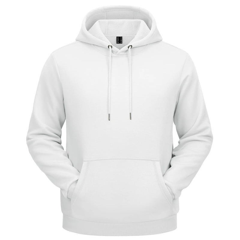 TACVASEN Autumn Winter Fleece Hoodies Mens Thermal Warm Hooded Sweatshirts Pockets Casual Hoodies Pullover Tops Male