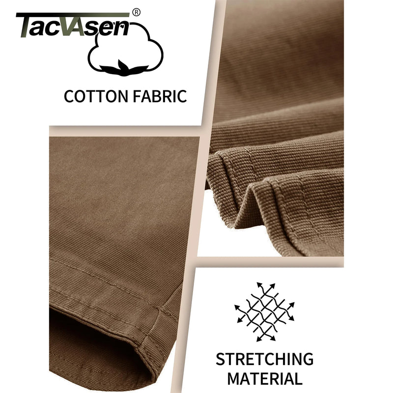 TACVASEN Mens IX9 City Work Cargo Pants Multi Pockets Ripstop Stretch Casual Trousers Outdoor Lightweight Training Hiking Pants